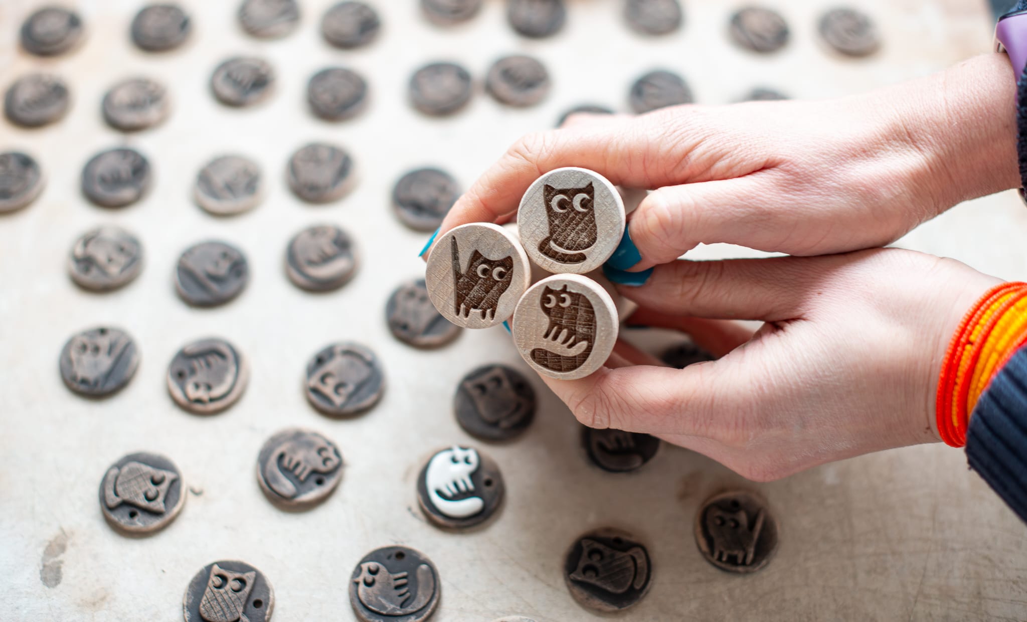 Ceramic workspace inside the Miss_CreativEve studio