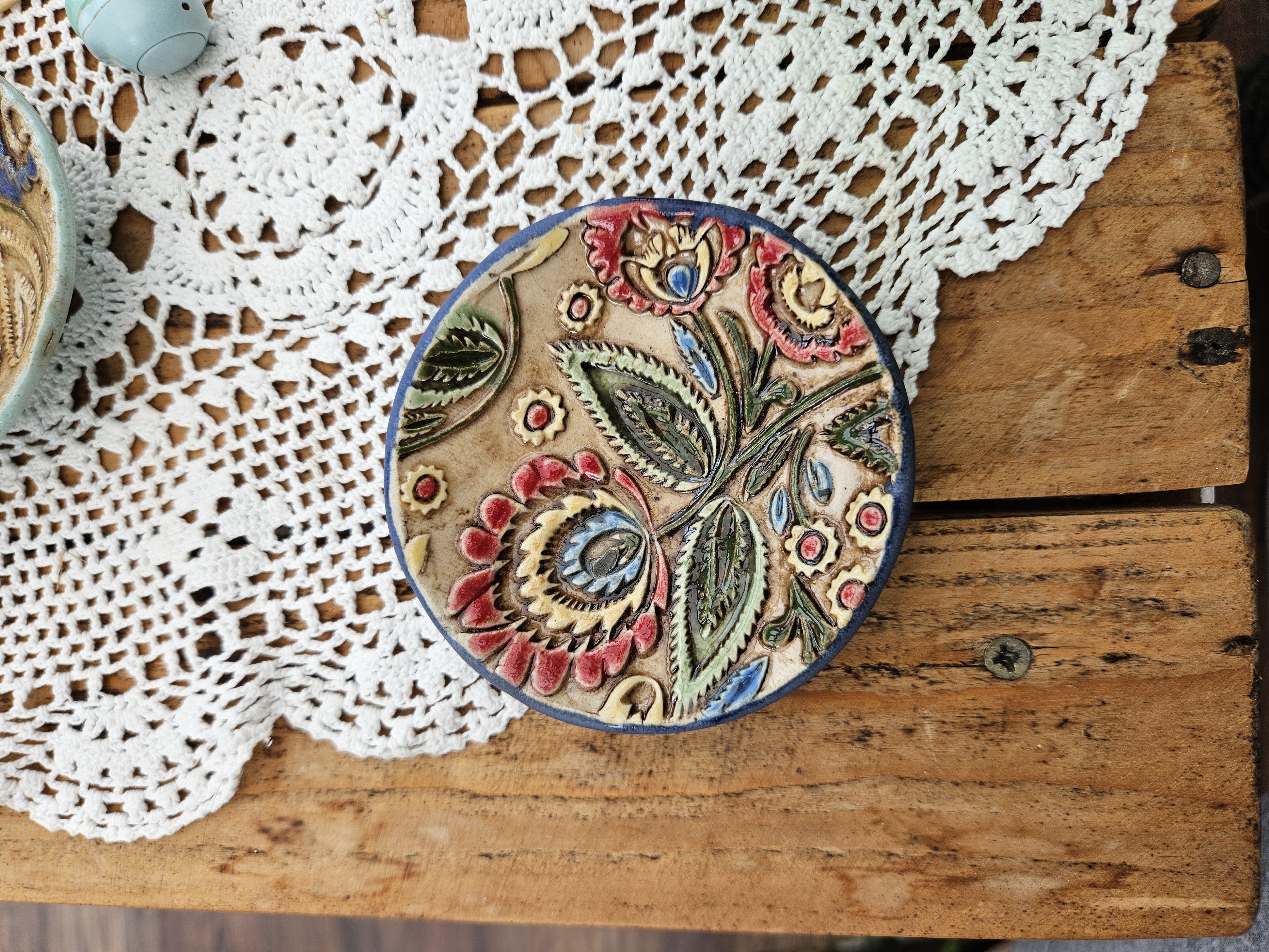 Garden Carnival Trinket Dish ceramic piece