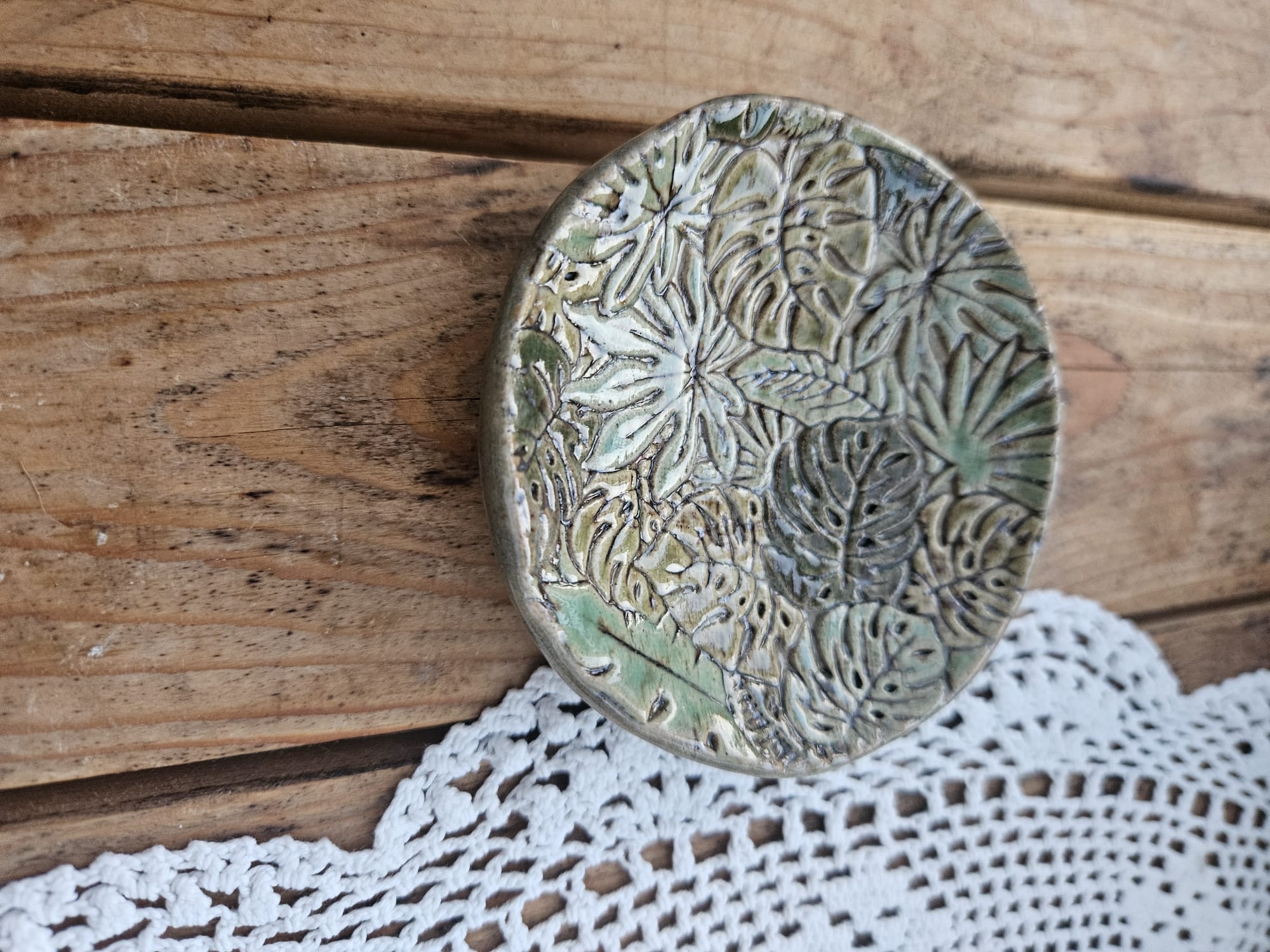 Handmade Ceramic Trinket Dish / Spoon Rest thumbnail 3