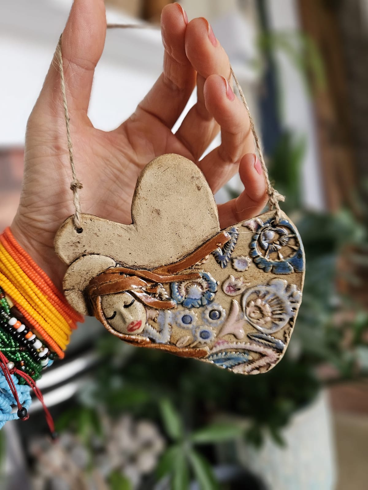 Handmade Ceramic Hanging Angels thumbnail 17