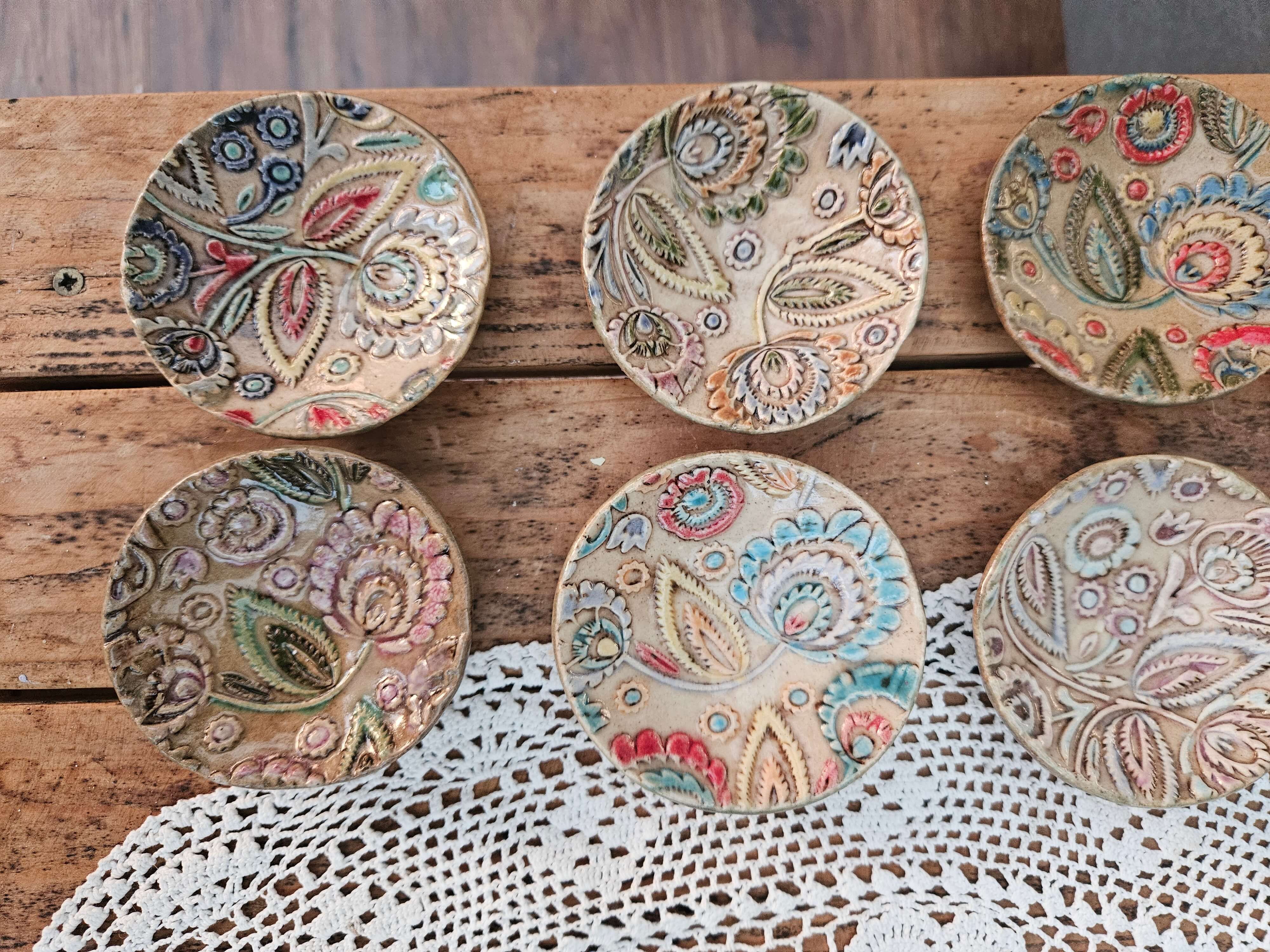 Ceramic Brooches – Floral & Ripple (Assorted) thumbnail 2
