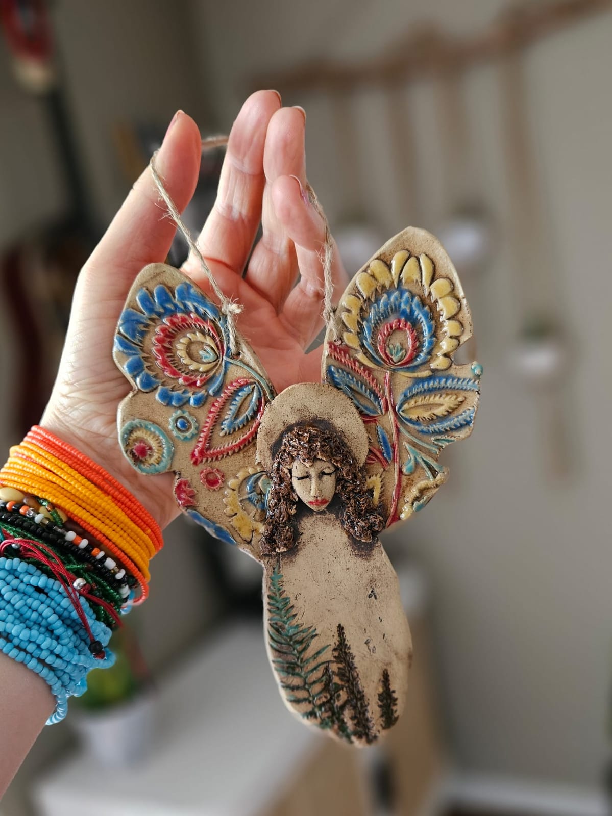 Handmade Ceramic Hanging Angels thumbnail 14