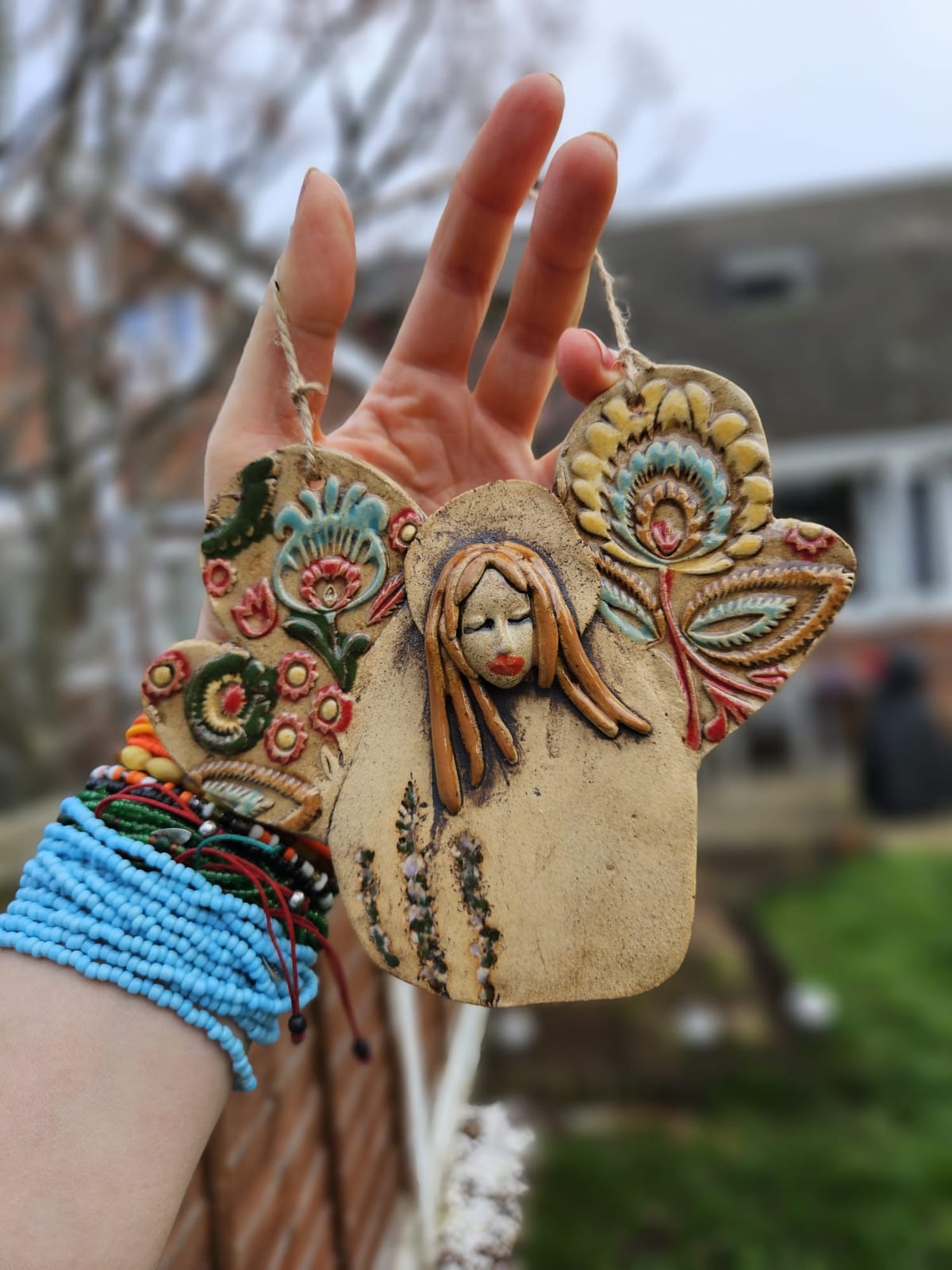 Handmade Ceramic Hanging Angels thumbnail 11