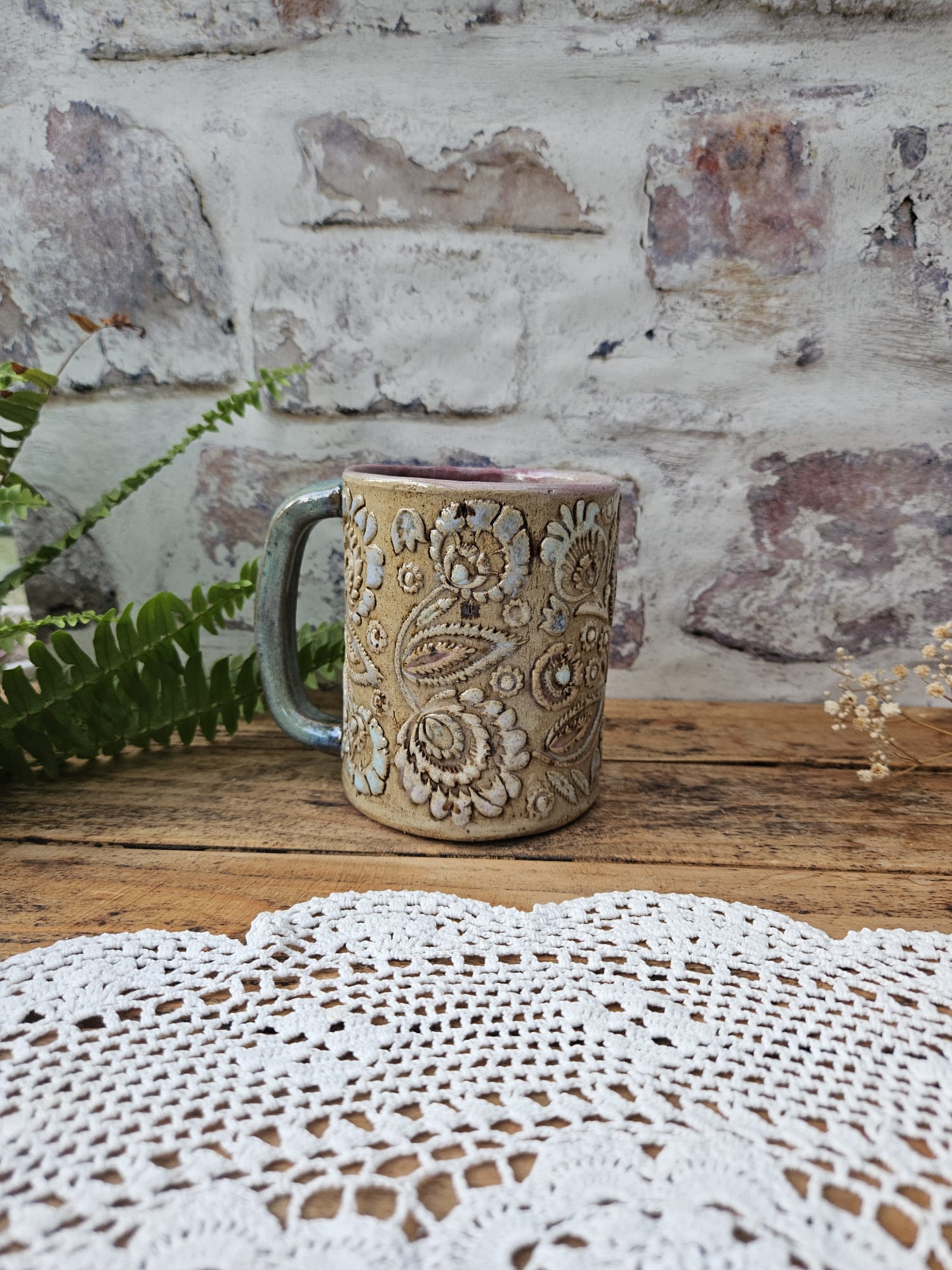 Polish Folk-Style Ceramic Mug – 500 ml thumbnail 2