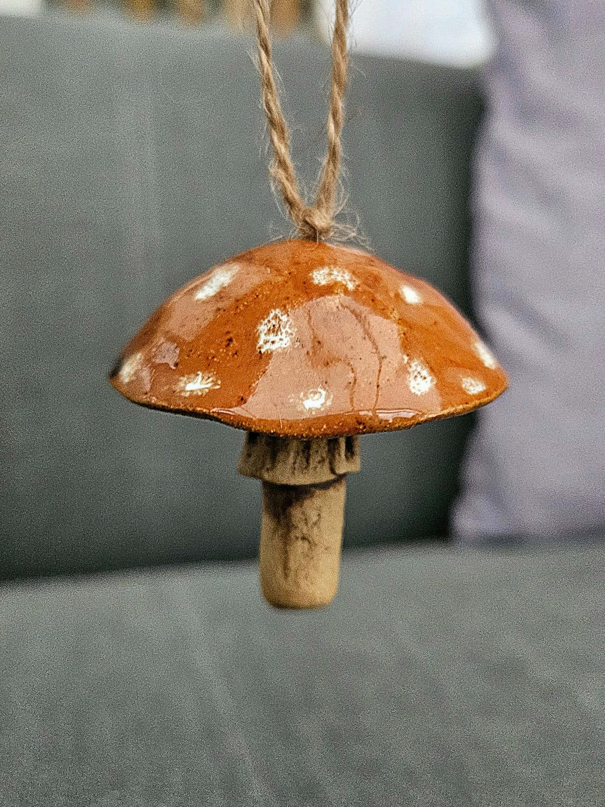 Handmade Ceramic Christmas Ornaments – Mushrooms thumbnail 2