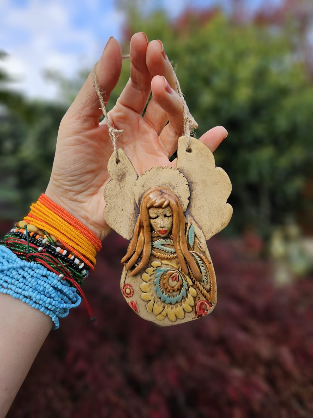 Handmade Ceramic Hanging Angels thumbnail 13