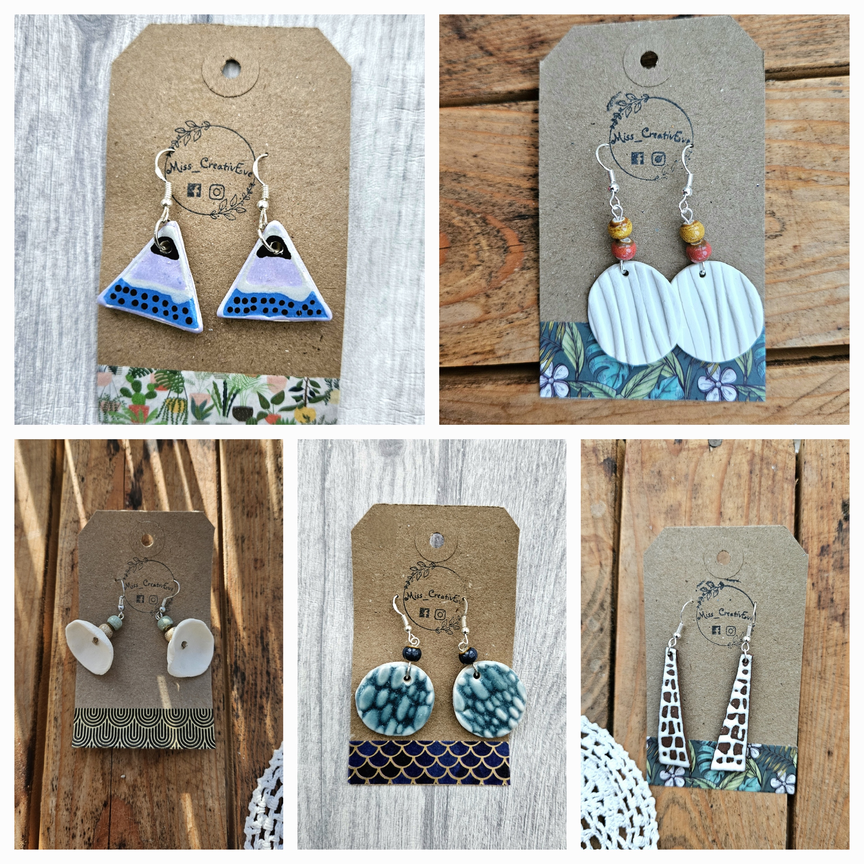Ceramic Earrings – Mixed Glaze Collection thumbnail 2
