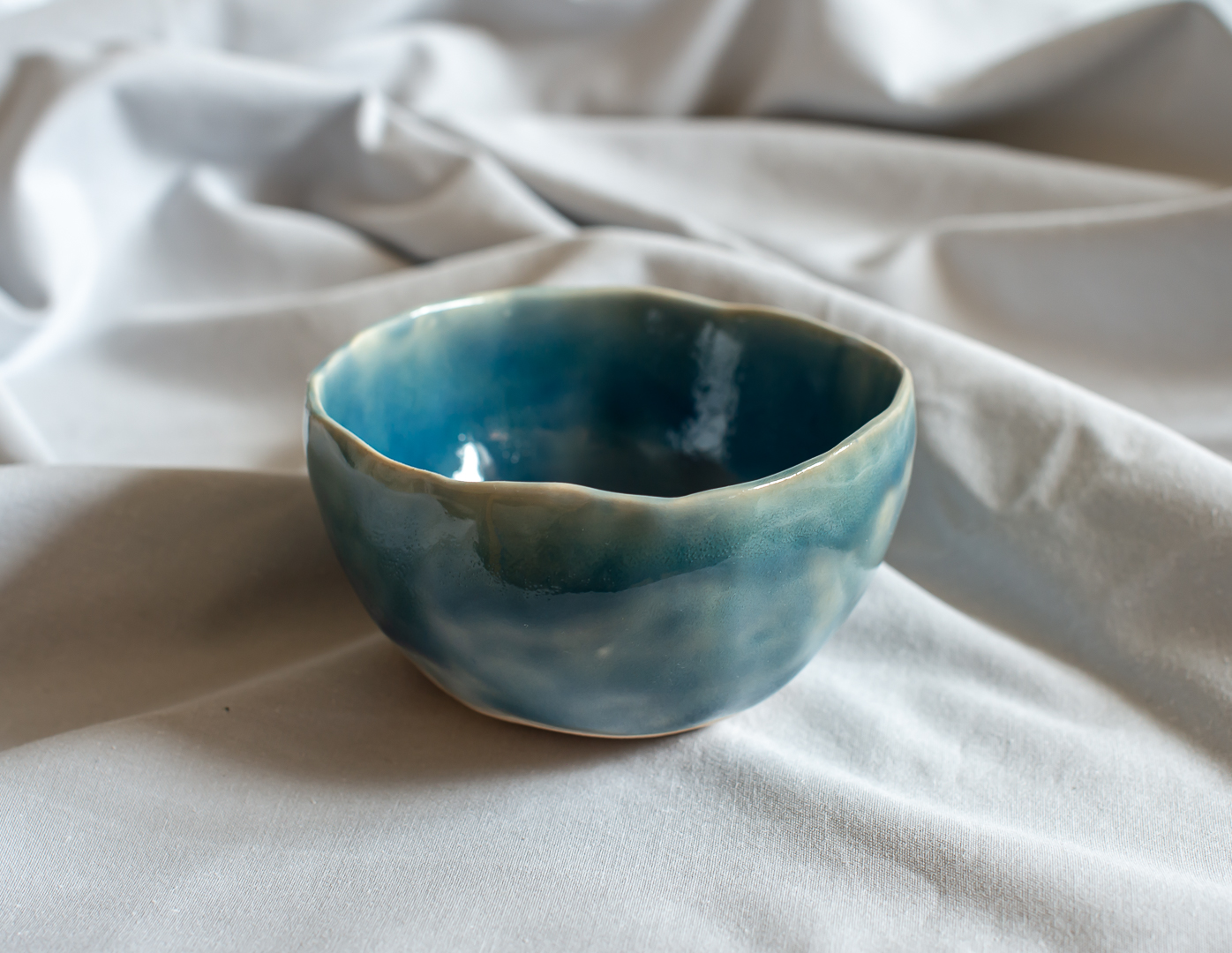 Aqua Breakfast Bowl ceramic piece