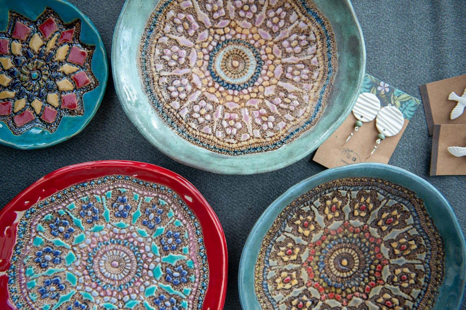 Ceramic Plates with Crochet Print thumbnail 9