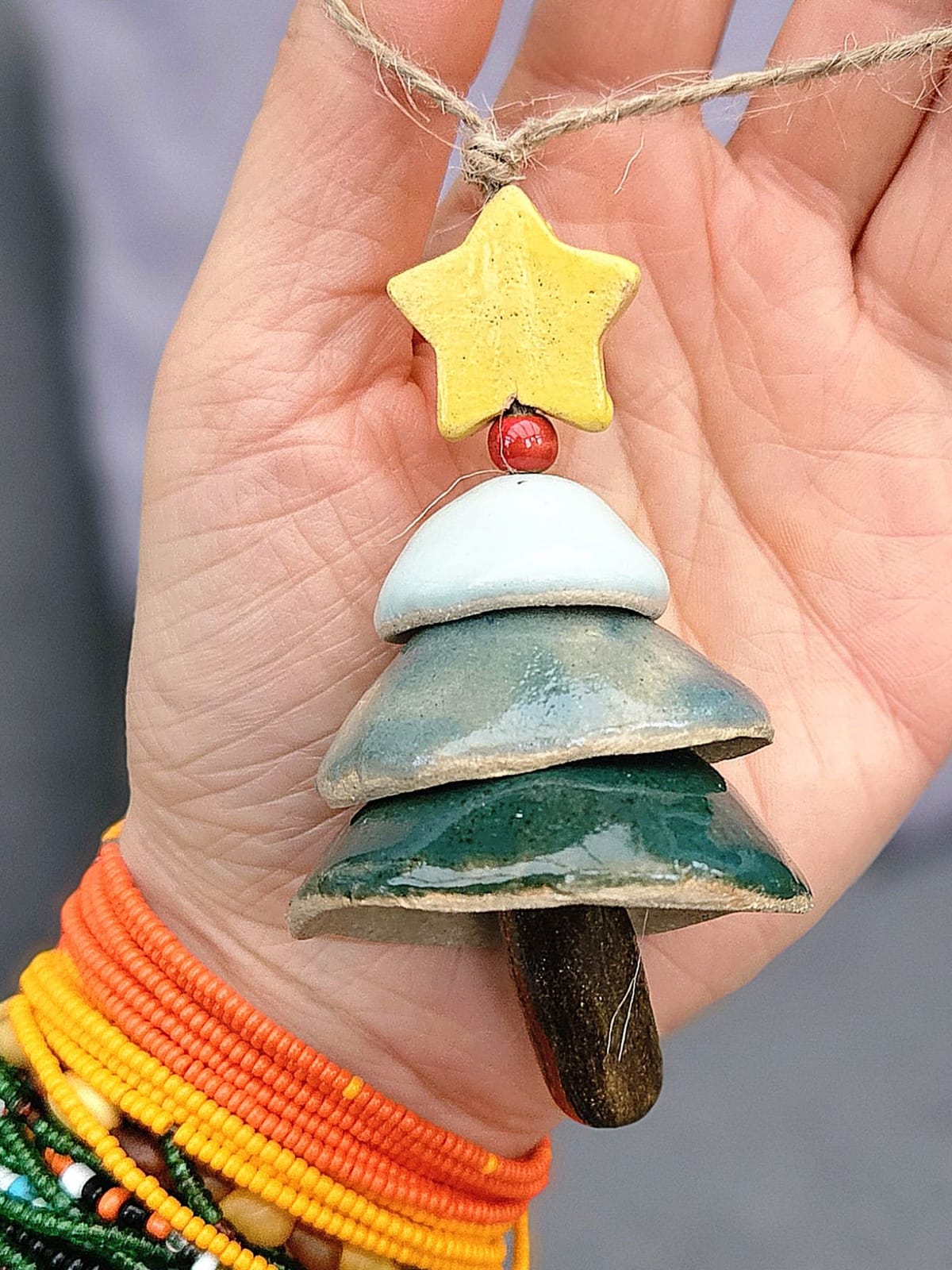 Handmade Ceramic Christmas Ornaments – Trees thumbnail 6