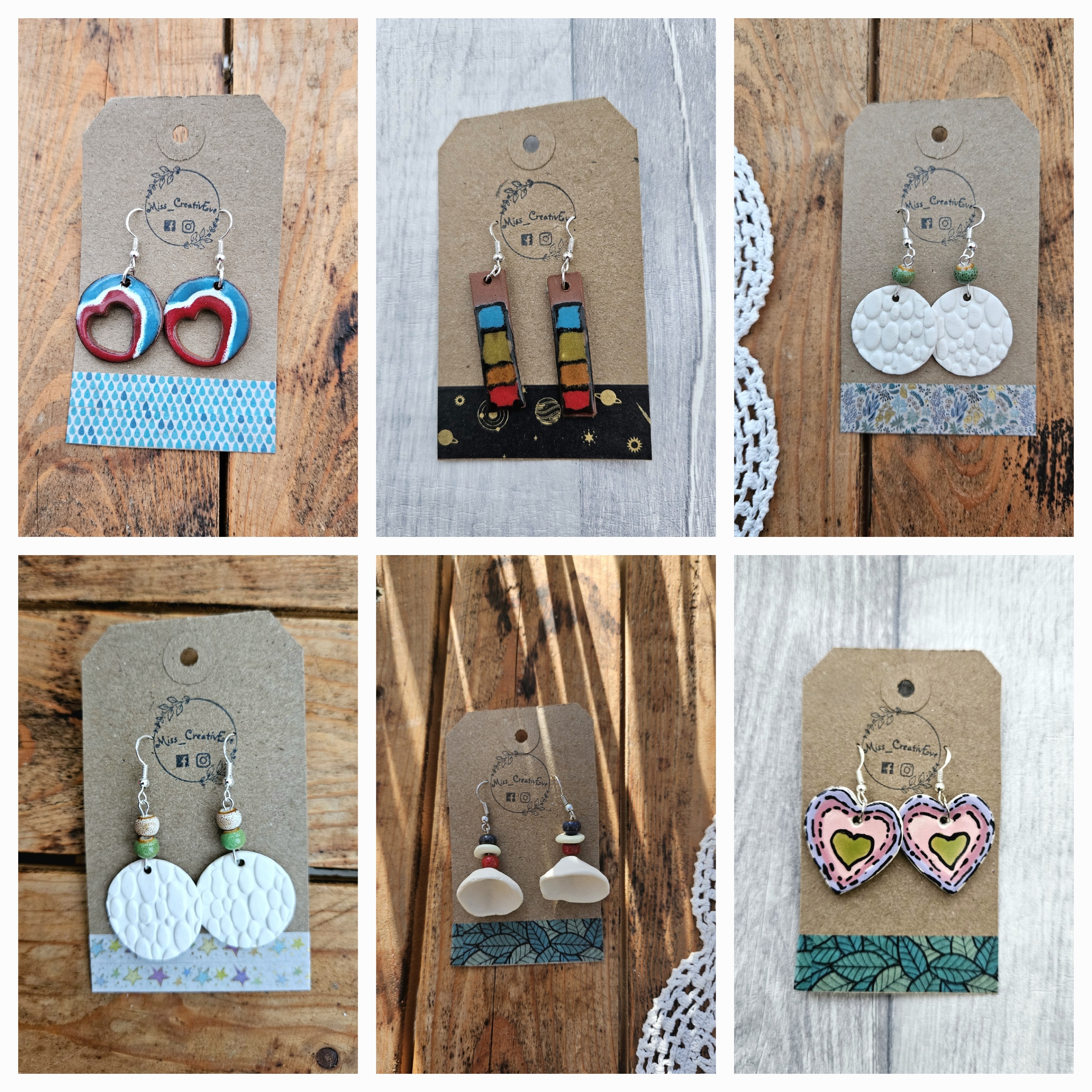 Ceramic Earrings – Mixed Glaze Collection ceramic piece