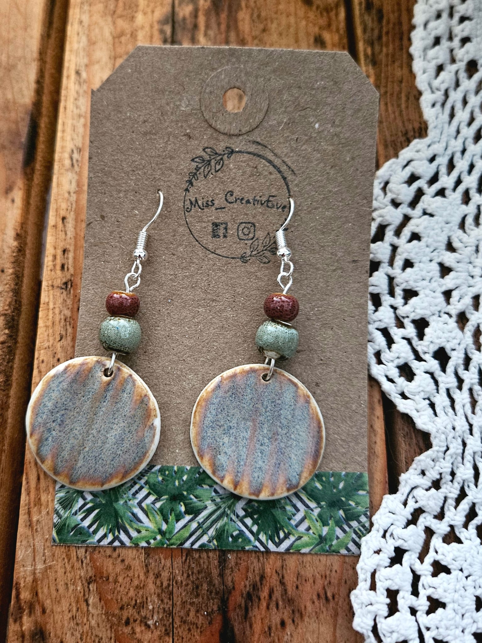 Ceramic Earrings ceramic piece