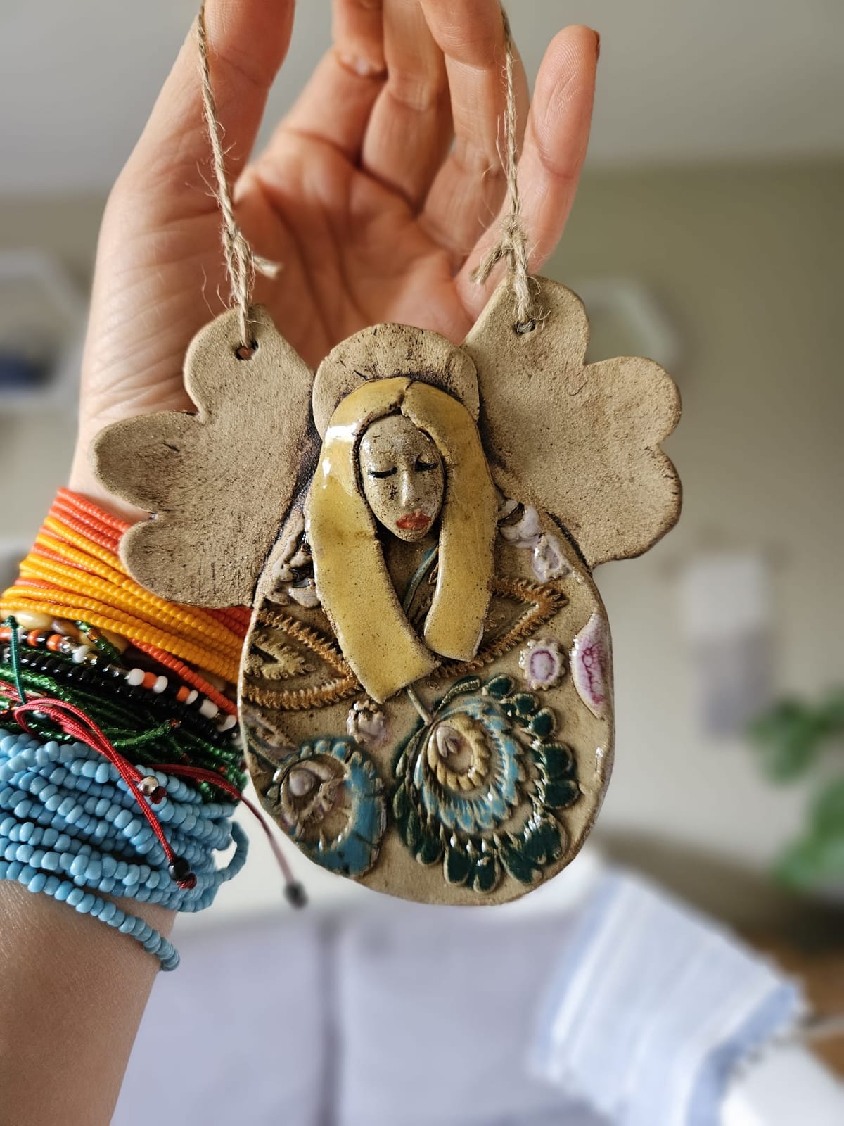 Handmade Ceramic Hanging Angels thumbnail 20