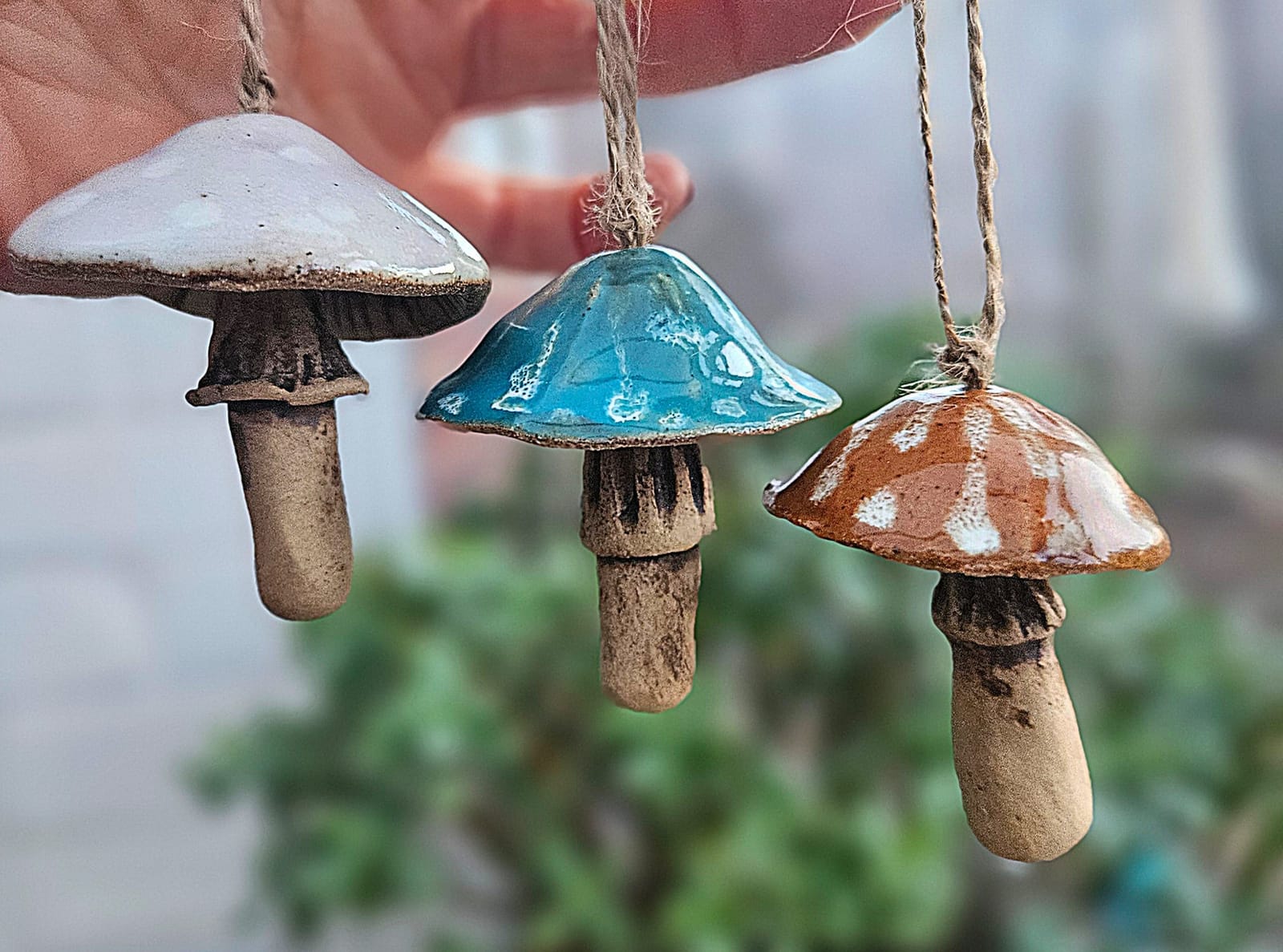 Handmade Ceramic Christmas Ornaments – Mushrooms thumbnail 3