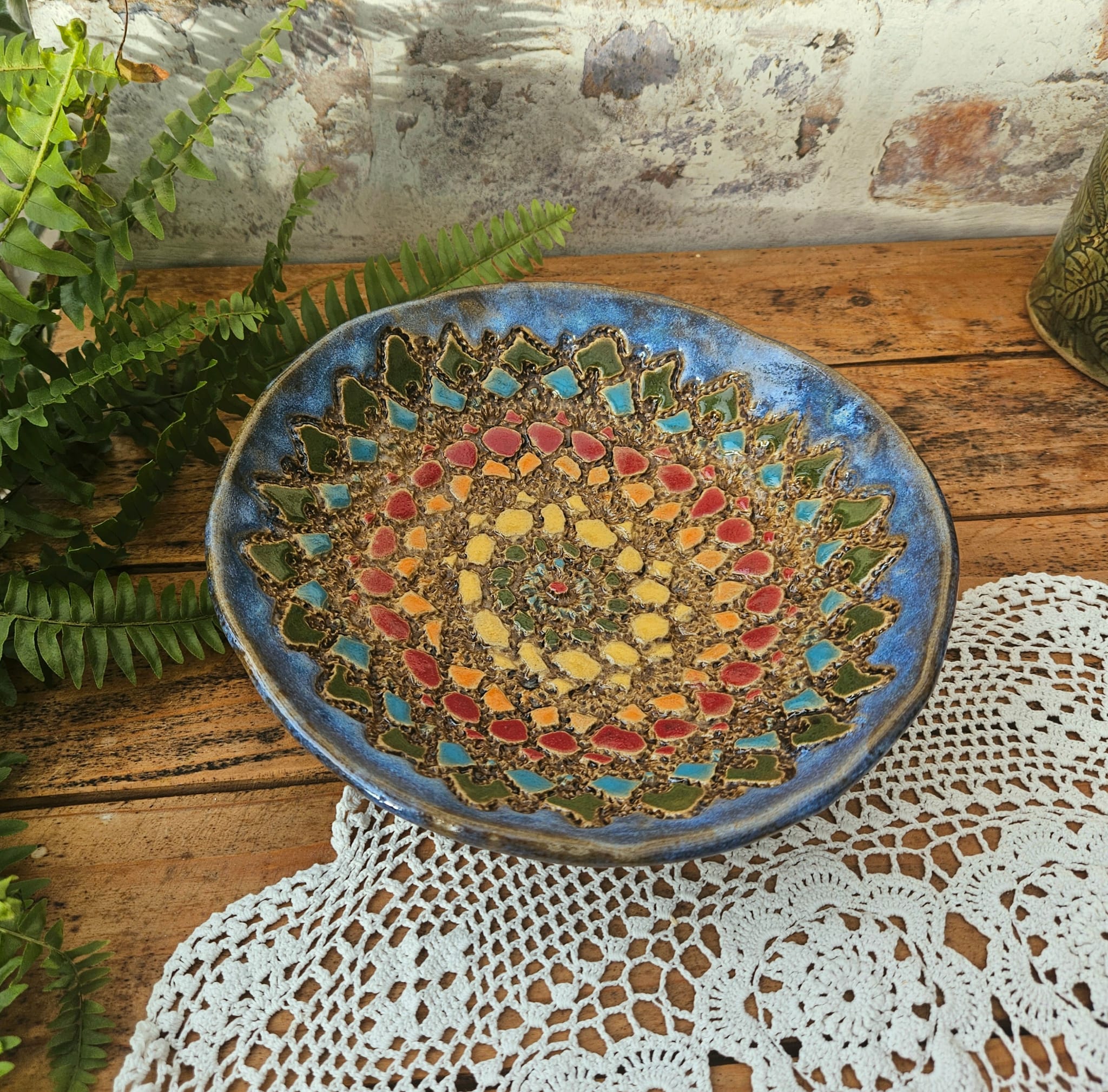 Ceramic Plates with Crochet Print thumbnail 3