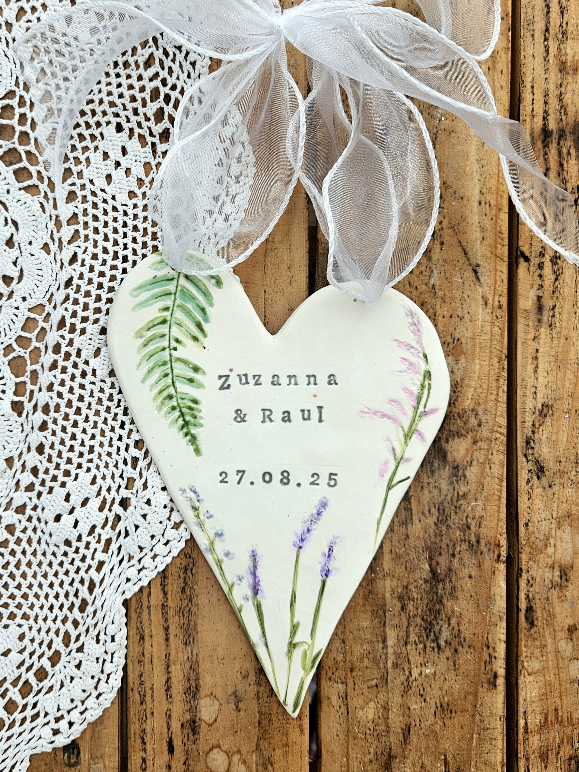Lavender Lace Mug ceramic piece