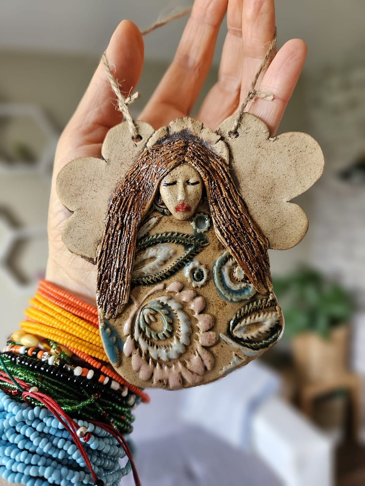 Handmade Ceramic Hanging Angels thumbnail 19