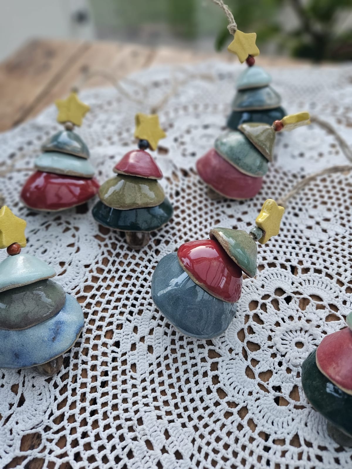 Handmade Ceramic Christmas Ornaments – Trees thumbnail 5