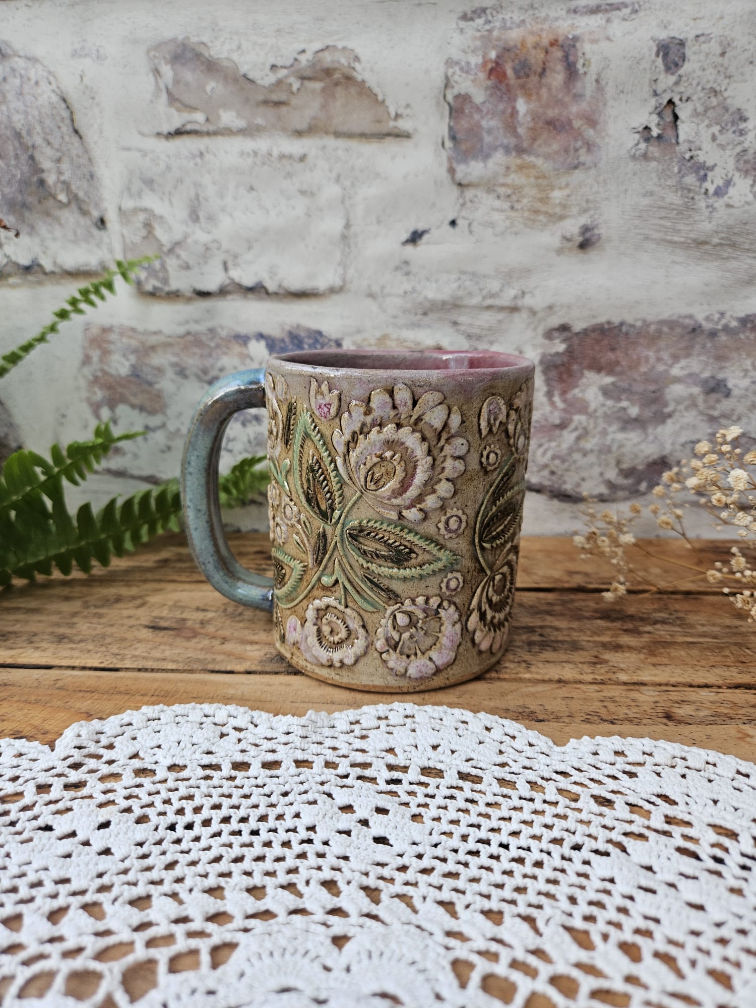 Polish Folk-Style Ceramic Mug – 500 ml ceramic piece