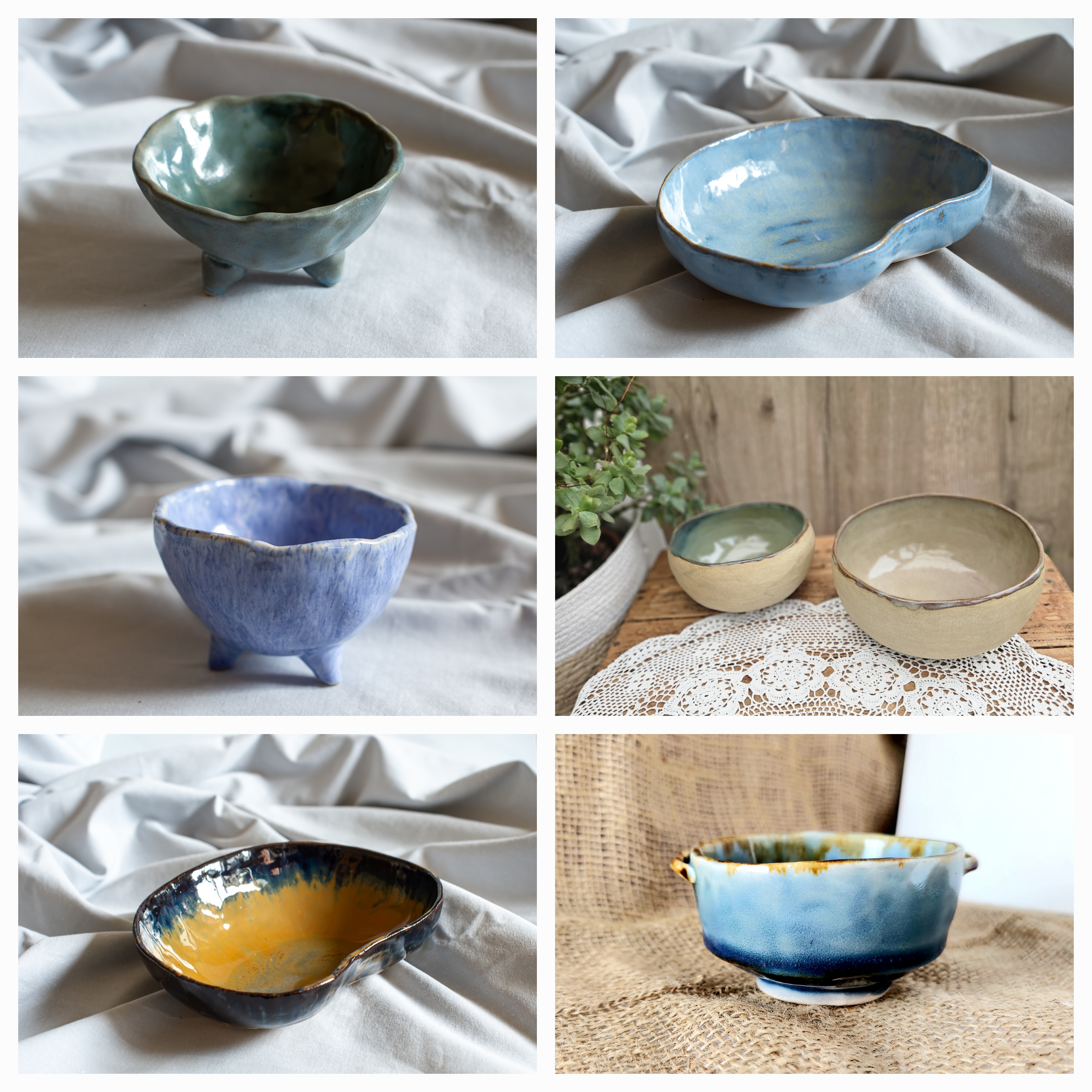 Small Footed Bowls & Sauce Dishes ceramic piece