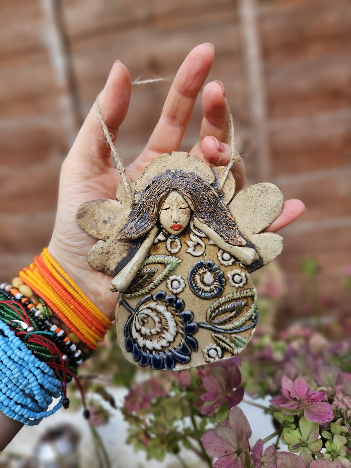 Handmade Ceramic Hanging Angels thumbnail 16