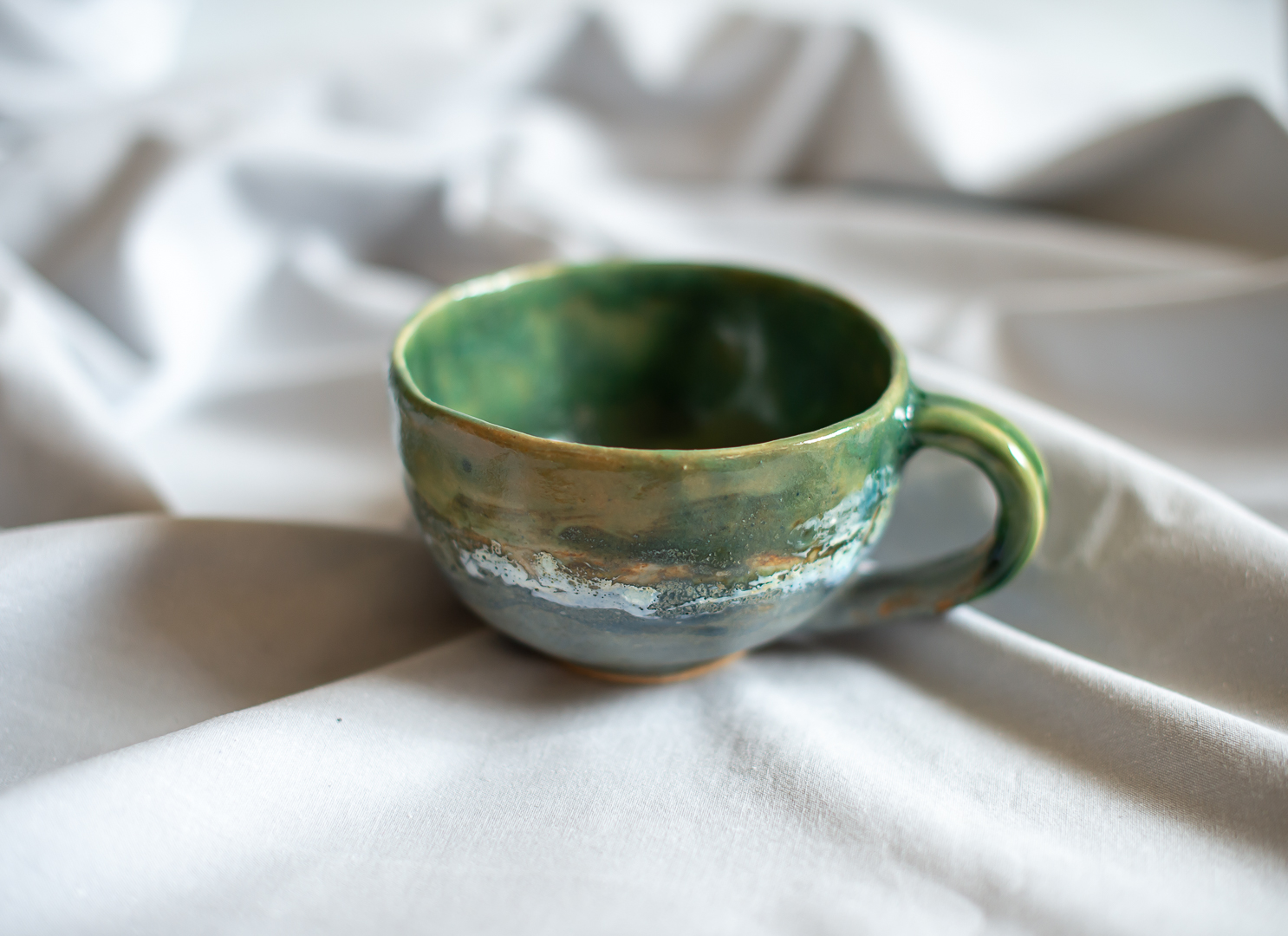 Landscape Glaze Soup Mug (Handle) ceramic piece