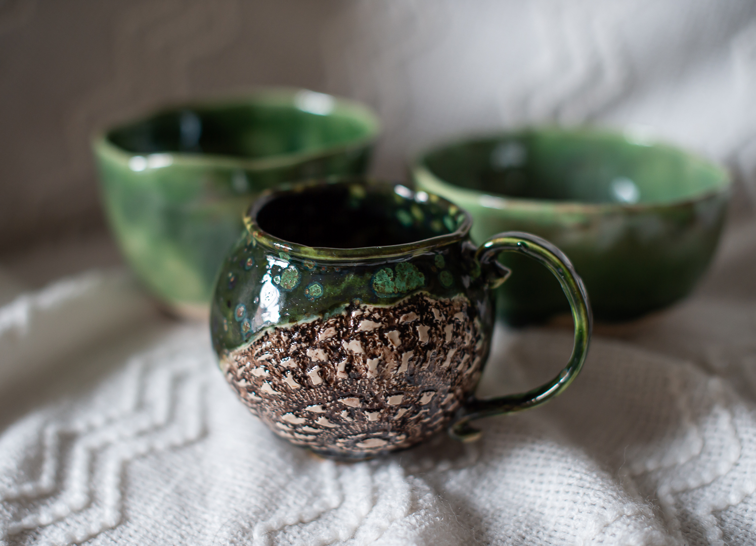Forest Cauldron Mug — Cozy Scene ceramic piece
