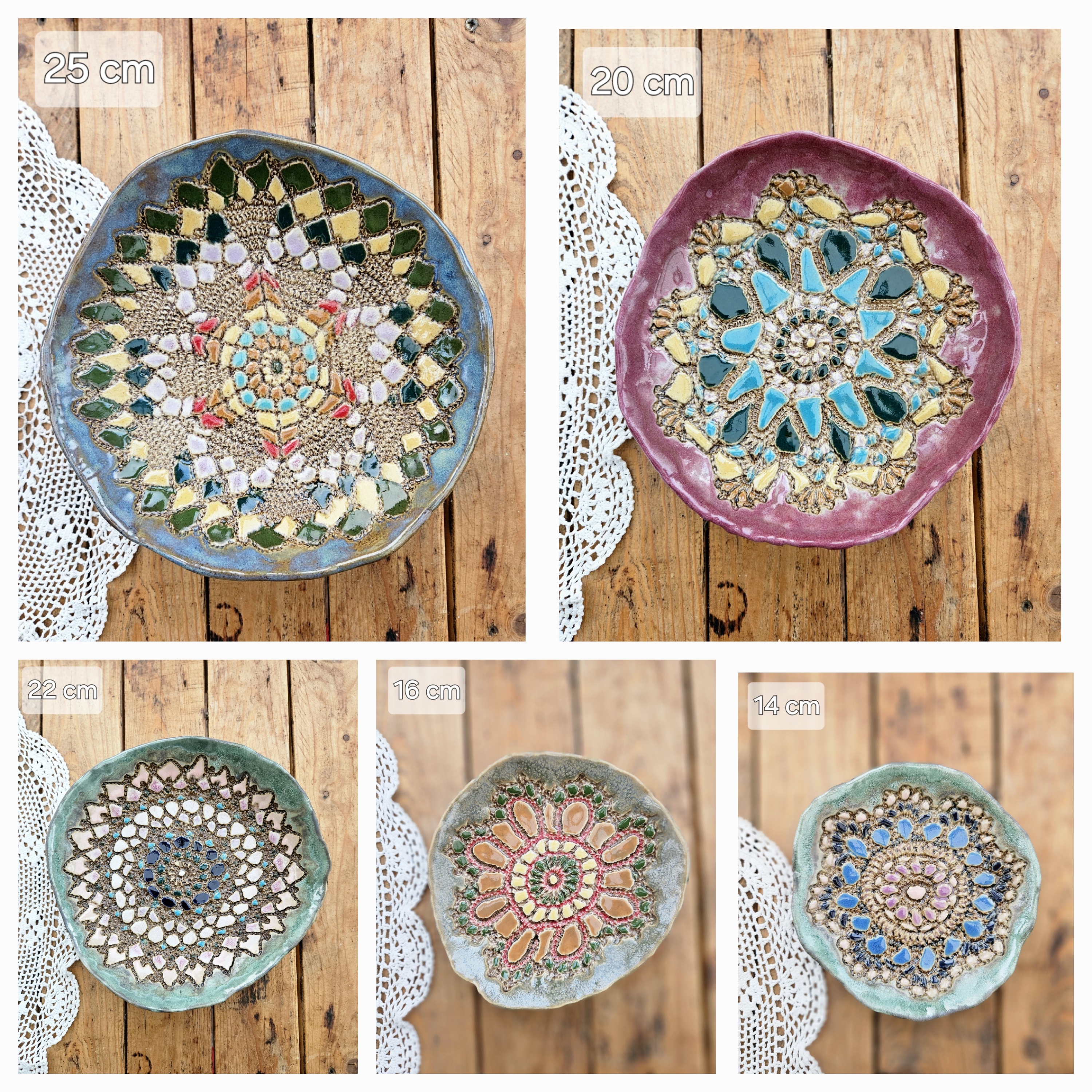 Mandala Relief Serving Bowls (Assorted Sizes) ceramic piece