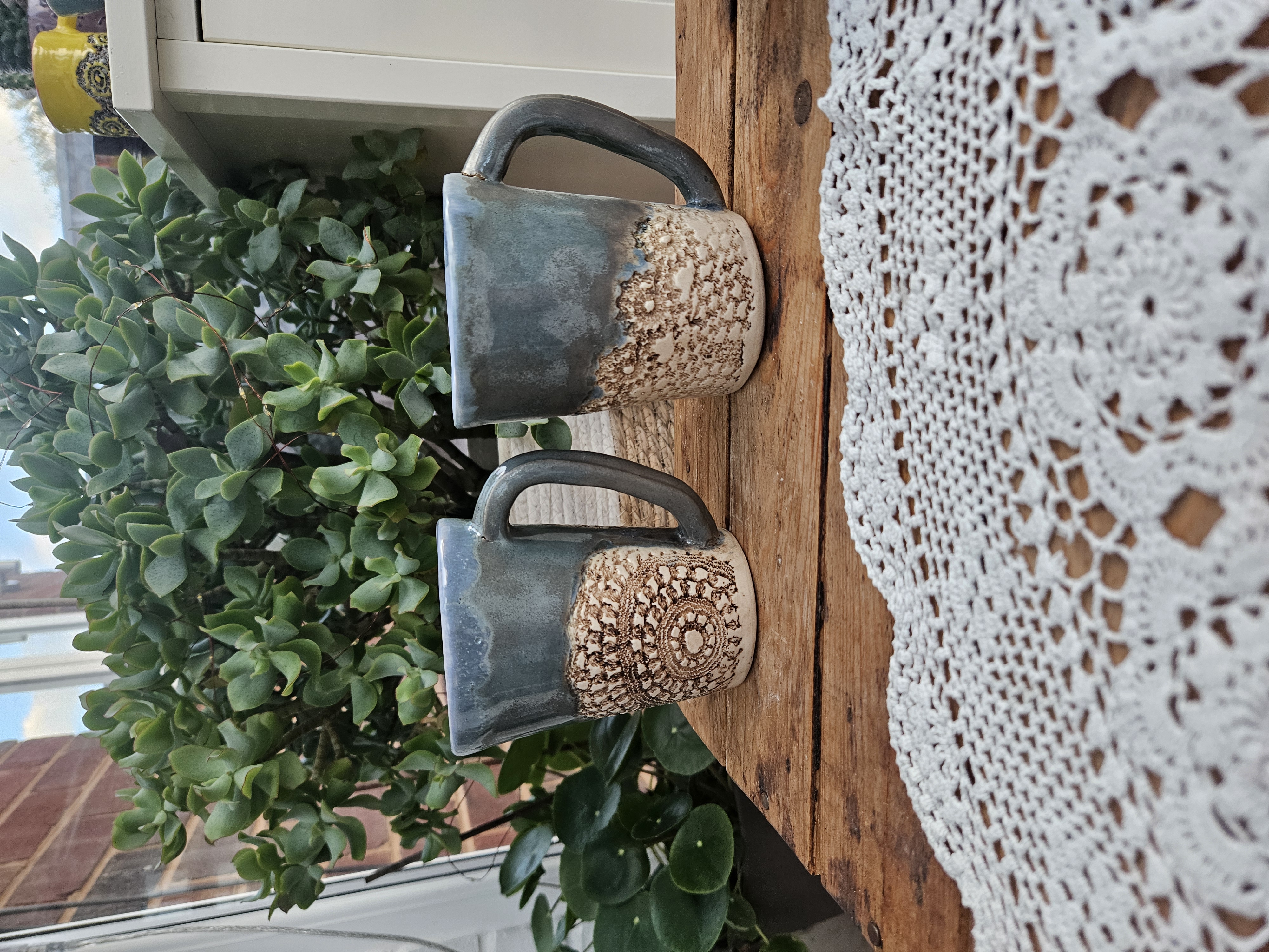 Forest Lace Mugs (Pair) – Sage & Lilac thumbnail 7