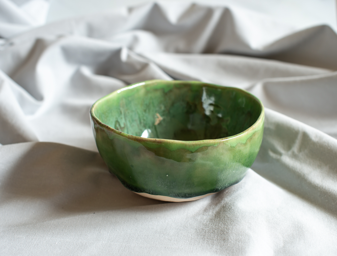 Green Breakfast Bowl (Large) ceramic piece