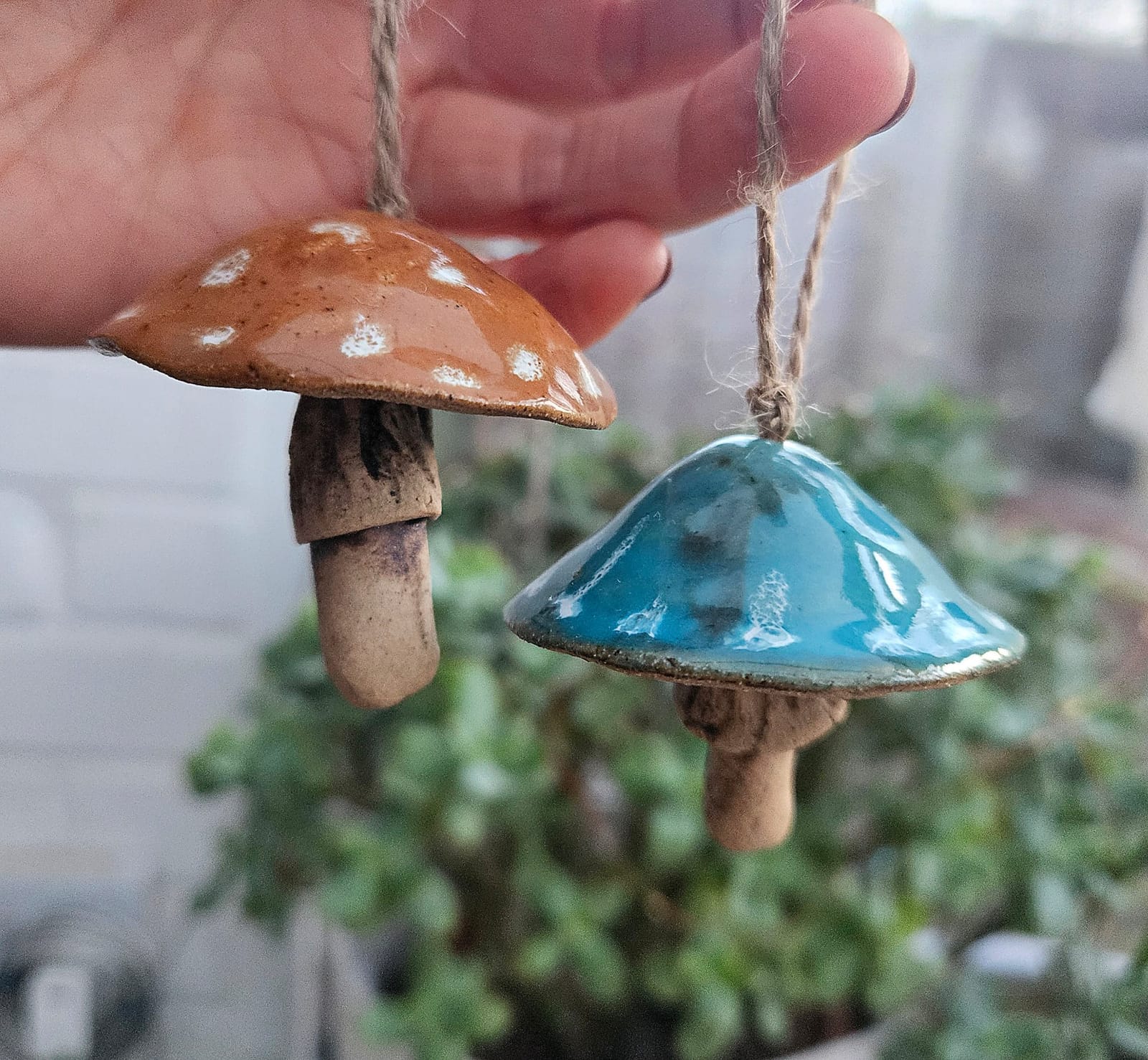 Handmade Ceramic Christmas Ornaments – Mushrooms thumbnail 4