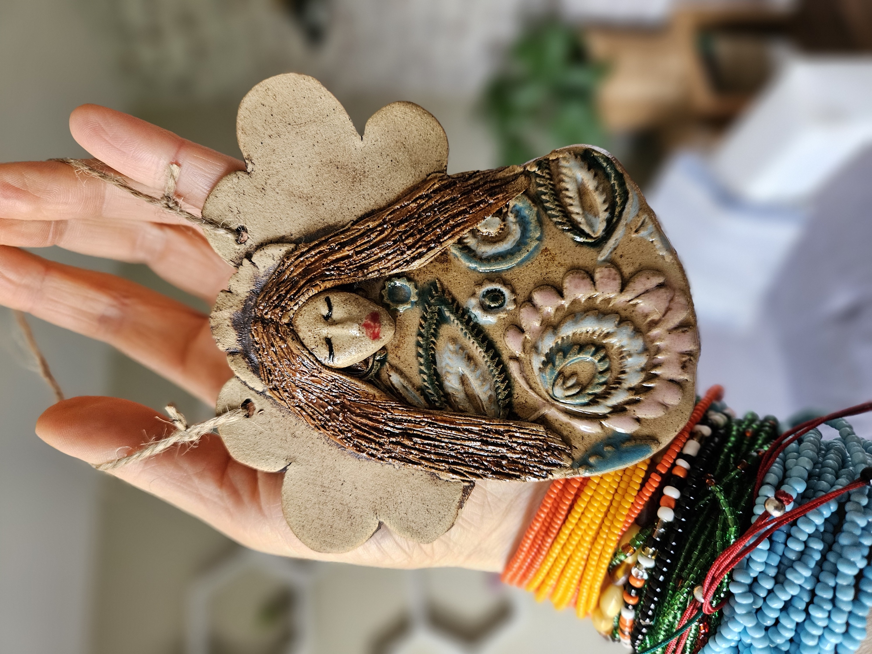 Peacock Wing Angel – Hanging Ornament thumbnail 2