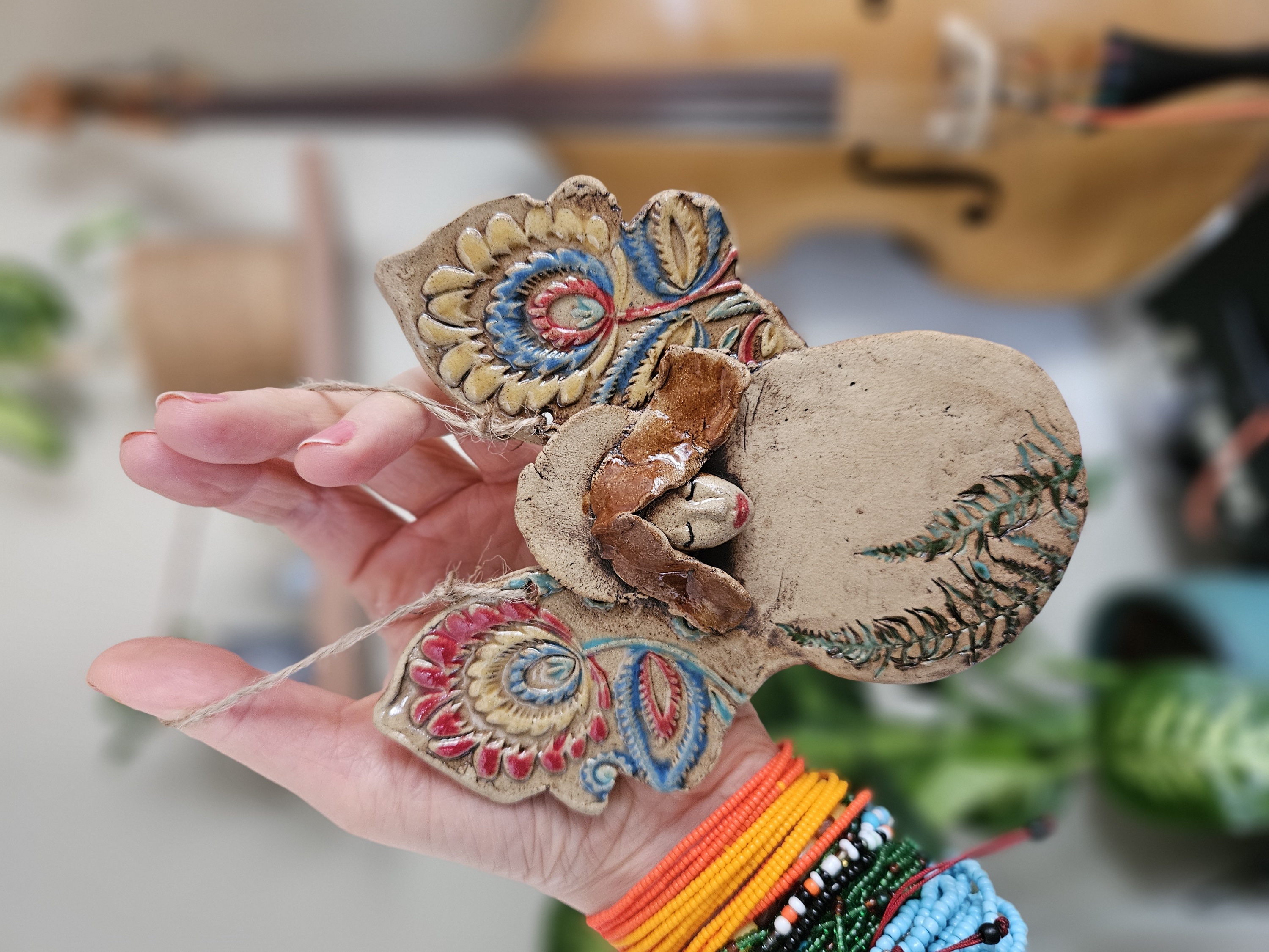 Peacock Wing Angel – Hanging Ornament thumbnail 4